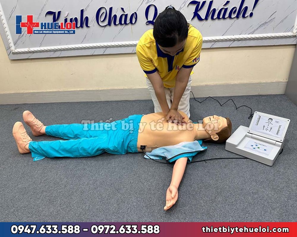Mô hình người 170cm thực hành sơ cấp cứu có monitor